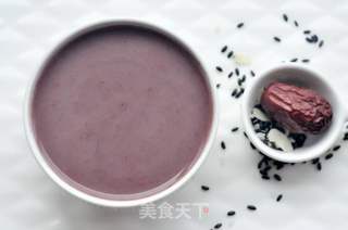 #信任之美#黑米杏片红枣糊的做法步骤:5