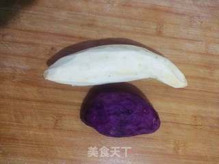 #信任之美#糖醋双薯的做法步骤:2