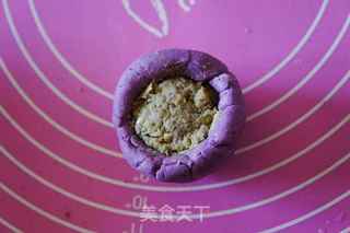 #信任之美#紫薯豆沙糕的做法步骤:5