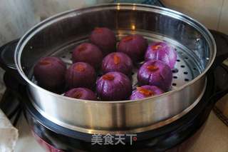 #信任之美#紫薯豆沙糕的做法步骤:12