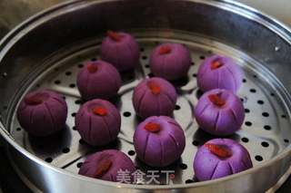 #信任之美#紫薯豆沙糕的做法步骤:10
