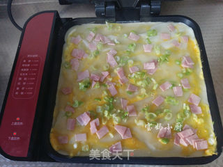 #信任之美# 火腿鸡蛋卷饼的做法步骤:6