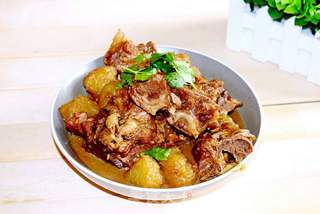 #信任之美#葱烧土豆排骨的做法步骤:14