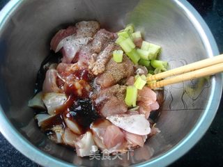 #信任之美#大葱鸡肉串的做法步骤：3