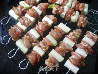 #信任之美#大葱鸡肉串的做法步骤:6