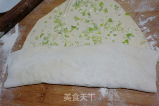 #信任之美#黄金千层葱花饼的做法步骤:5