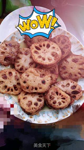 香酥藕盒的做法步骤:7
