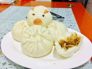 #信任之美#教你蒸不回缩的包子,红豆包,猪猪包。的做法步骤:9