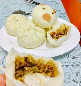 #信任之美#教你蒸不回缩的包子,红豆包,猪猪包。的做法步骤:10