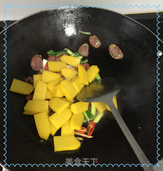 客家传统美食~黄元米果~的做法步骤:6