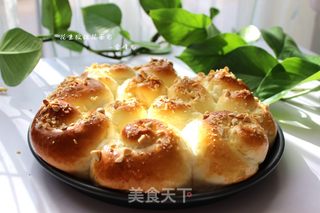 #信任之美#花生玫瑰花面包的做法步骤:15
