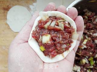 #信任之美#家中版门丁肉饼的做法步骤:4