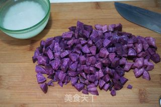 #信任之美#紫薯米糊的做法步骤:2