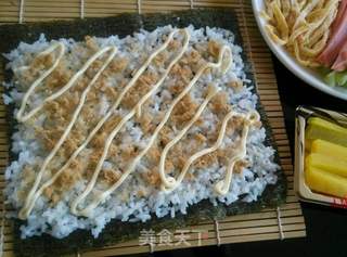 #信任之美#简易寿司卷的做法步骤:4
