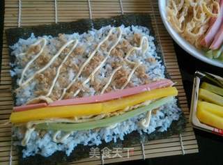 #信任之美#简易寿司卷的做法步骤:5