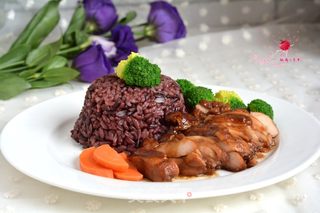 #信任之美#照烧鸡腿黑米饭的做法步骤:8
