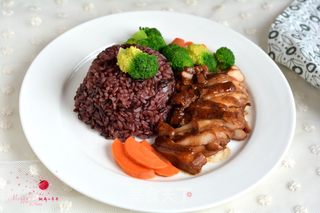 #信任之美#照烧鸡腿黑米饭的做法步骤:9