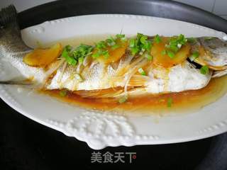 #信任之美#清蒸海鲈鱼的做法步骤:8