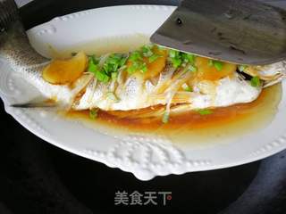 #信任之美#清蒸海鲈鱼的做法步骤:10