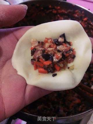 胡萝卜猪肉三鲜饺子的做法步骤:9