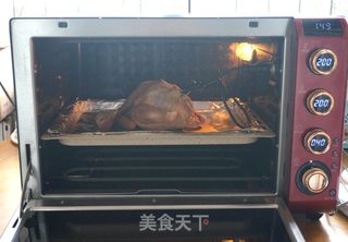 圣诞节香喷喷的脆皮烤鸡的做法步骤:8
