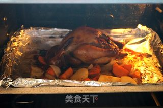 圣诞节香喷喷的脆皮烤鸡的做法步骤:13