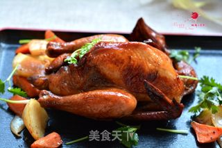圣诞节香喷喷的脆皮烤鸡的做法步骤:14