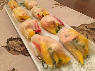 越式鲜虾春卷的做法步骤:6