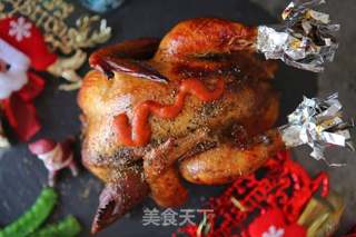 圣诞内涵满满烤鸡的做法步骤:40