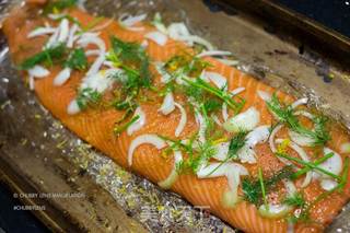 圣诞派对大餐系列:东欧盐渍三文鱼 Gravlax Salmon的做法步骤:7