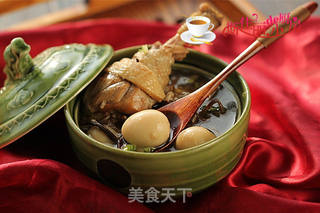 【湖北】茶树菇鹌鹑蛋土鸡汤的做法步骤:10