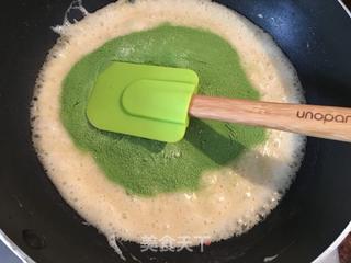 抹茶花生牛轧糖的做法步骤:5