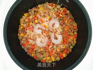 【杂蔬肉末焖饭】的做法步骤:9
