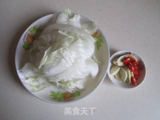醋溜白菜梗的做法步骤:2