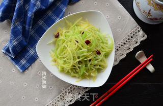炝拌芹菜土豆丝的做法步骤:10