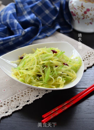 炝拌芹菜土豆丝的做法步骤:9