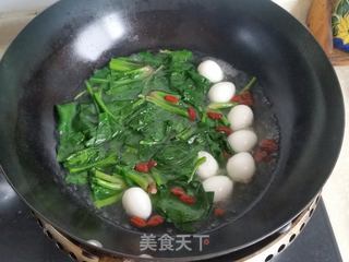 珍珠菠菜汤的做法步骤:5