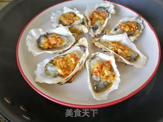【烟台】金蒜剁椒蒸牡蛎的做法步骤:10