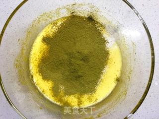 抹茶椰香北海道戚风的做法步骤:4