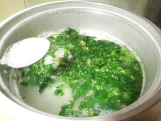 【苏州】松仁菠菜粥的做法步骤:8