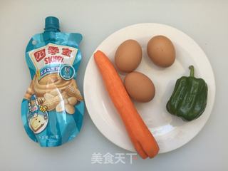 【东北】鲜蔬鸡蛋饼的做法步骤：1