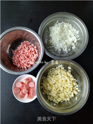 【四川】火腿焗饭的做法步骤:3