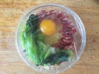 【东北】微波炉版煲仔饭的做法步骤:7