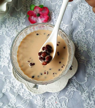 【 江苏】蜜豆奶茶的做法步骤:9