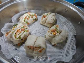 【苏州】香葱火腿花卷的做法步骤：16