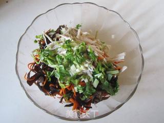 【湖北】木耳虫草花拌鸡丝的做法步骤:6