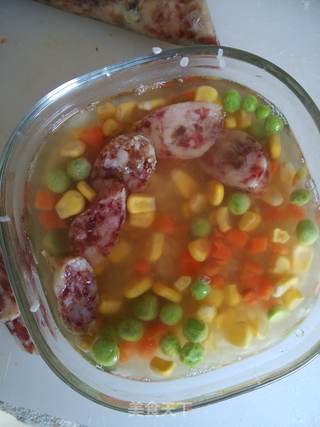 腊肠烤饭的做法步骤:7