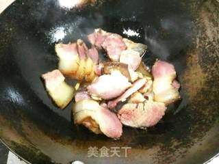 【苏州】腊肉煸菌菇的做法步骤:6