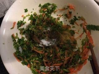 【山西】芹菜叶胡萝卜饼的做法步骤:5