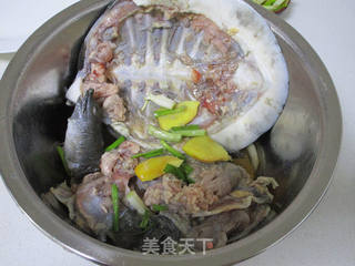 【上海】火腿蒸甲鱼的做法步骤:4